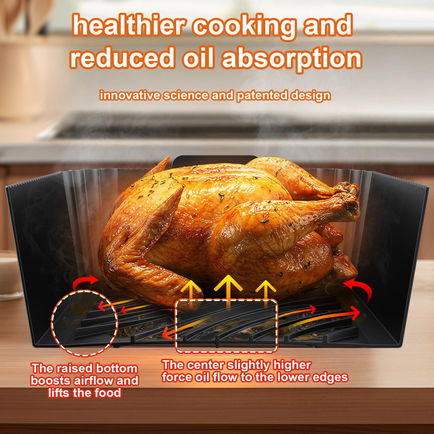 Air Fryer Accessories for Tefal Dual Easy Fry XXL，2-Pack Reusable Silicone air Fryer Liners